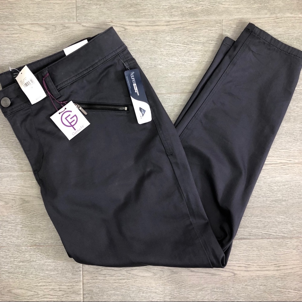 Lane Bryant - Grey Skinny Pants w/ Zipper Detail